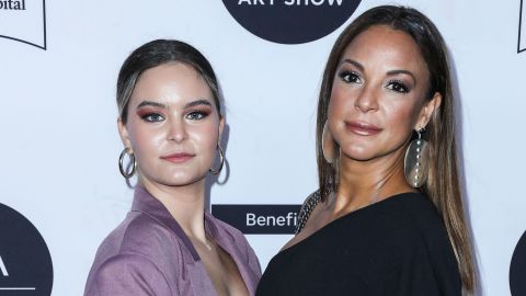 LaRue and her daughter, Kaya McKenna Callahan, at the 27th Annual LA Art Show Gala on January 19, 2022, in Los Angeles.