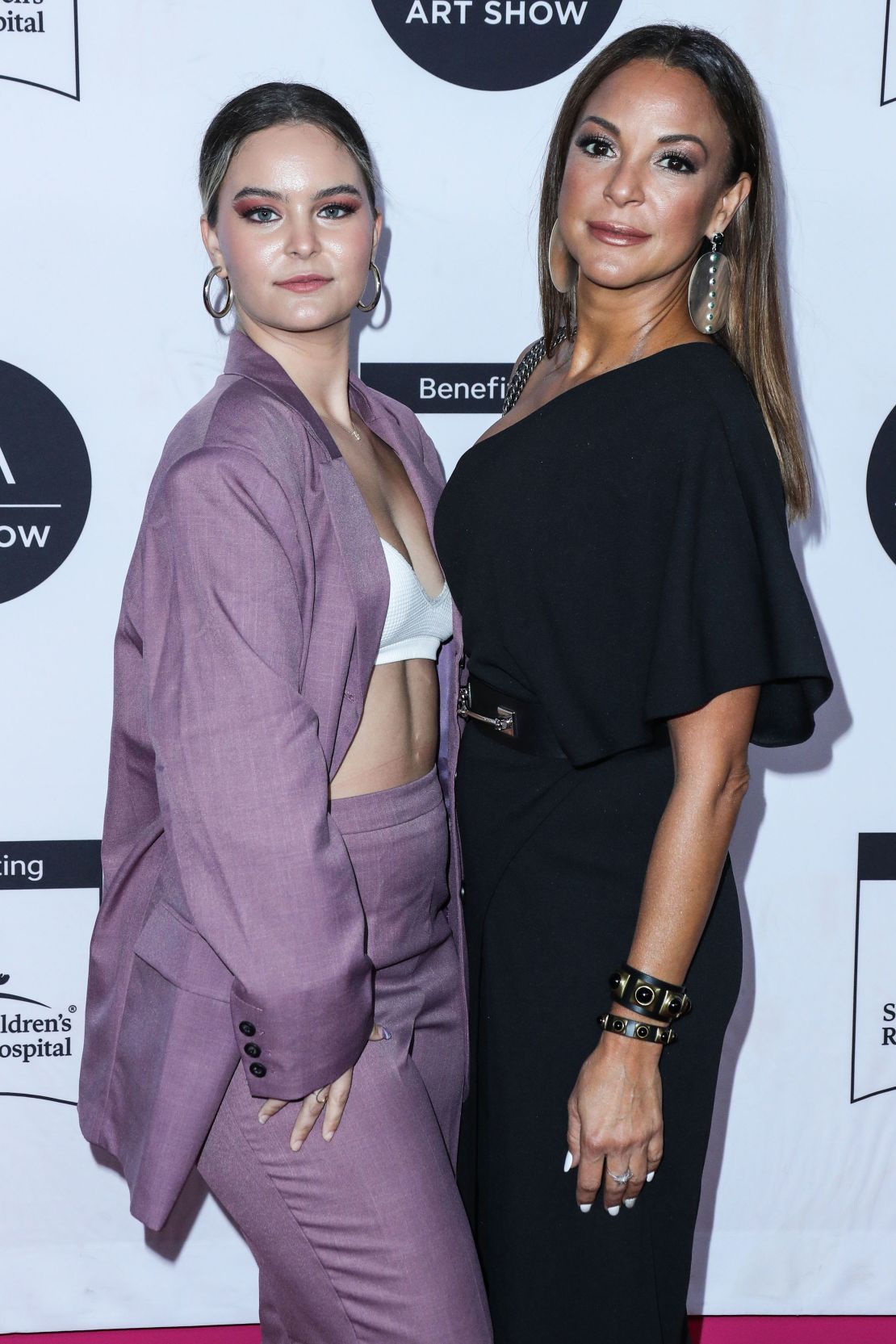 LaRue and her daughter, Kaya McKenna Callahan, at the 27th Annual LA Art Show Gala  on January 19, 2022, in Los Angeles.