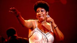 American musician Aretha Franklin performs on stage at the Park West Auditorium, Chicago, Illinois, March 23, 1992. (Photo by Paul Natkin/Getty Images)