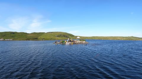 Shards of Neolithic pottery were found at Loch Bhorgastail, one of the ancient human-made islands.