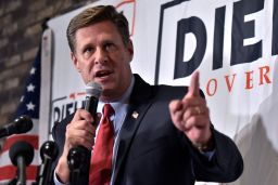 Massachusetts Republican gubernatorial candidate Geoff Diehl speaks to supporters at his primary night victory party, Tuesday, Sept. 6, 2022, in Weymouth, Mass. 