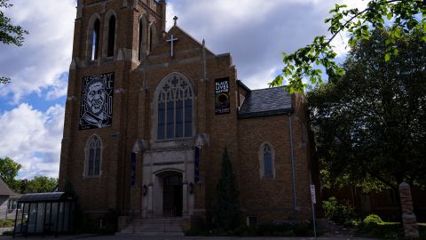 Calvary Lutheran Church is located one block from George Floyd Square in Minneapolis.