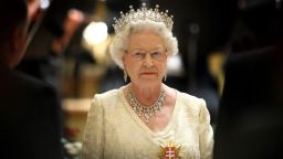 Queen Elizabeth II attends a State Banquet at the Philharmonic Hall on the first day of a tour of Slovakia on October 23, 2008 in Bratislava, Slovakia. 