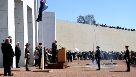 O governador-geral David Hurley instalou oficialmente o rei Carlos III como governante da Austrália em 11 de setembro de 2022 na Casa do Parlamento em Canberra, Austrália. 