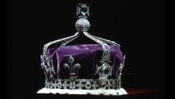 LONDON, UNITED KINGDOM - APRIL 19:  The Crown Of Queen Elizabeth The Queen Mother (1937) Made Of Platinum And Containing The Famous Koh-i-noor Diamond Along With Other Gems.  (Photo by Tim Graham Photo Library via Getty Images)