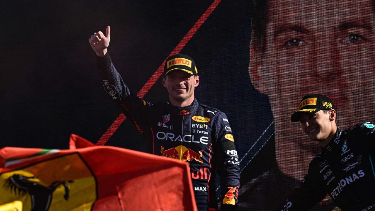 Max Verstappen celebrates victory at the Italian Grand Prix as he continues his F1 title defense. 