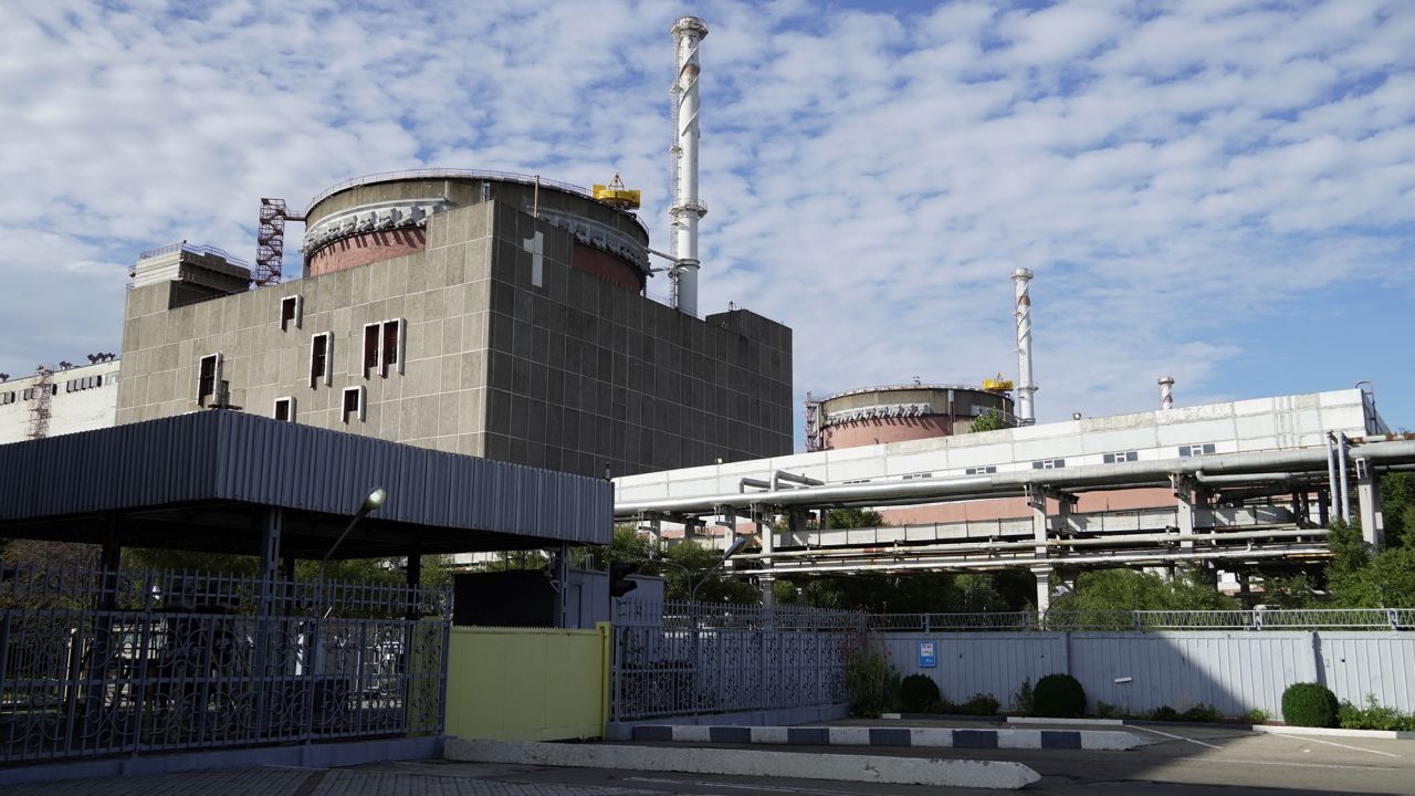 A view of Zaporizhzhia Nuclear Power Plant after operations have been completely halted on September 11, 2022, in Zaporizhzia, Ukraine. 