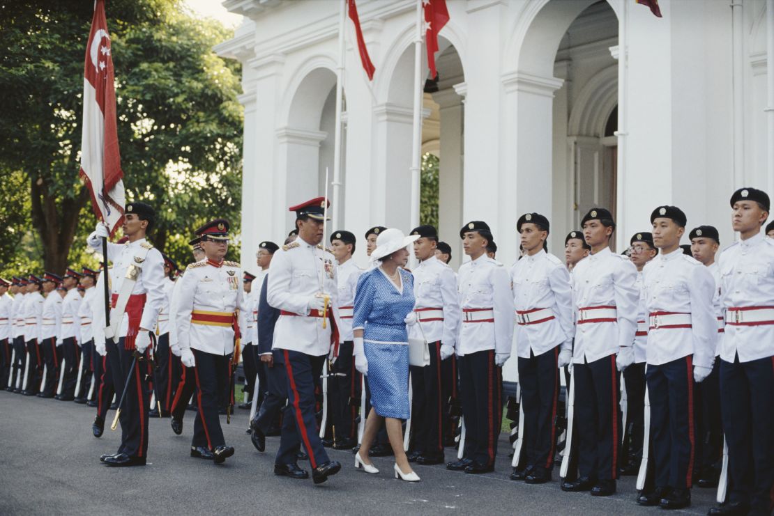 The Queen's 1989 visit to Singapore was marked with grandeur. 