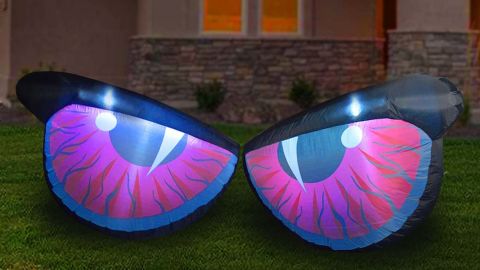 Giant Goosh Devil's Eyes Decorate the yard with LED lights