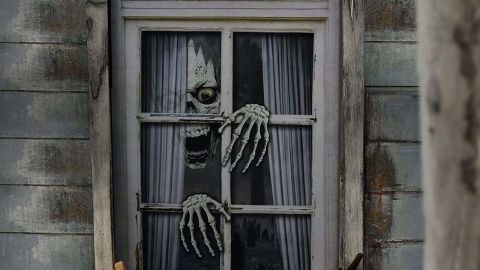Fun Little Toys Halloween Scary Skeleton Curtain Door Cover