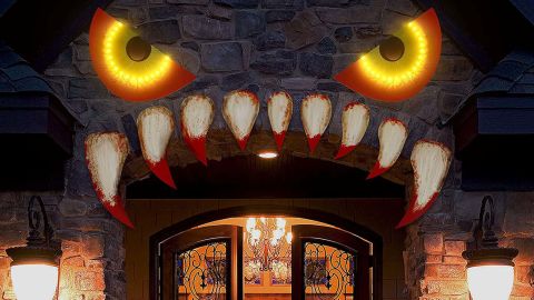 Jollylife Large Size Halloween Monster Face Outdoor Decoration with LED Eyes
