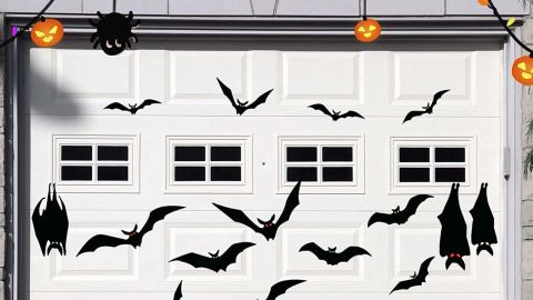 Halloween bat garage door decorations