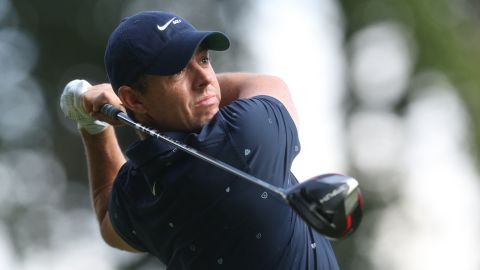 McIlroy in action during the last lap.