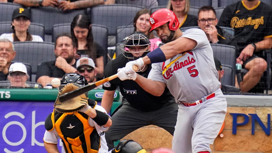 Pujols rejoined the Cardinals in March after 11 years away from the team.