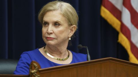 Rep. Carolyn Maloney, a Democrat from New York and chair of the House Oversight and Reform Committee, listens during a hearing in Washington on Thursday, October 28, 2021.