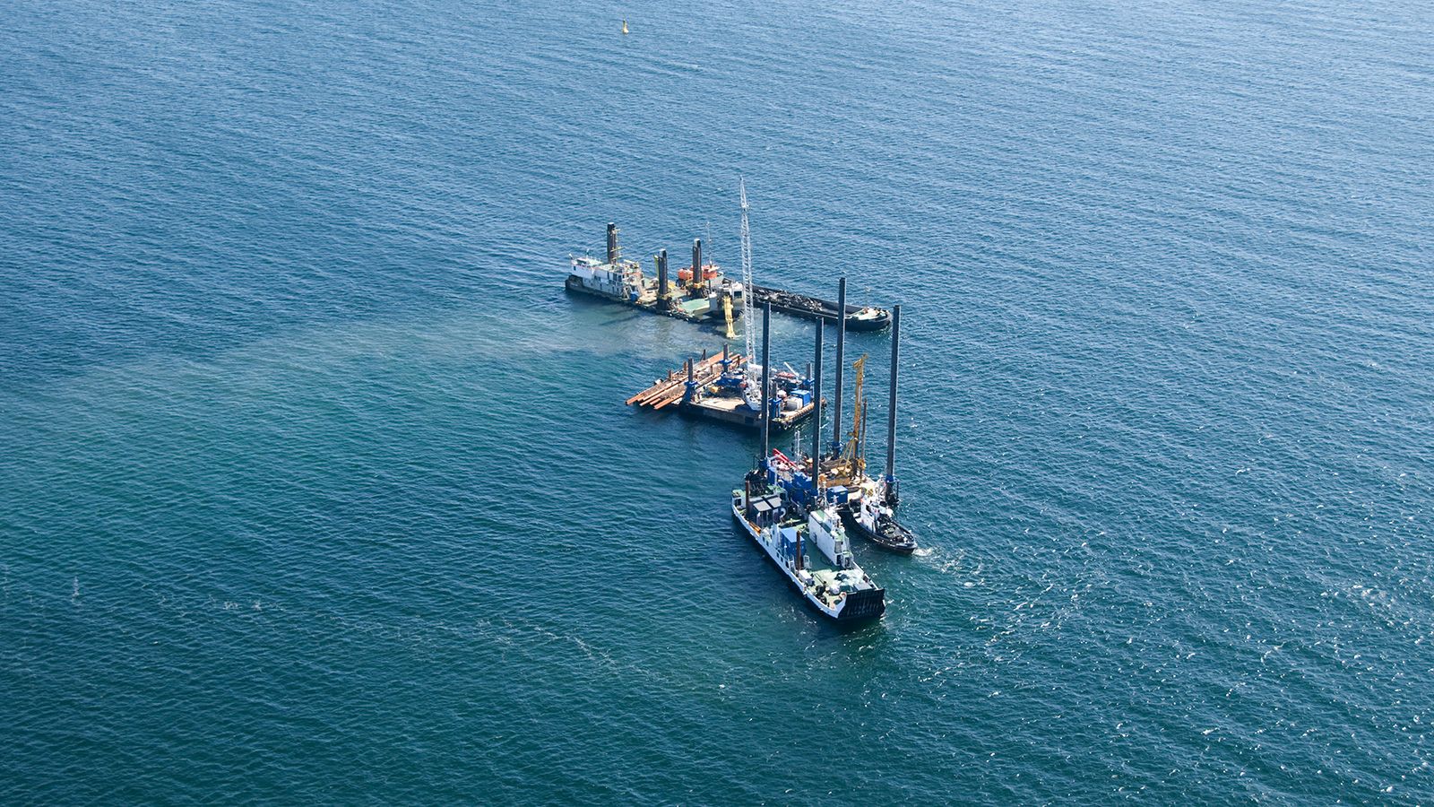 <strong>The hard part begins:</strong> Dredging works started off the German coast in the fall of 2021.   