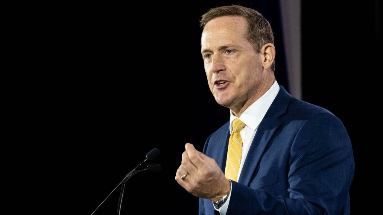 Republican Rep. Ted Budd of North Carolina speaks on the last day of the annual "Road To Majority Policy Conference" held by the Faith & Freedom Coalition at the Gaylord Opryland Resort & Convention Center June 18, 2022 in Nashville, Tennessee.