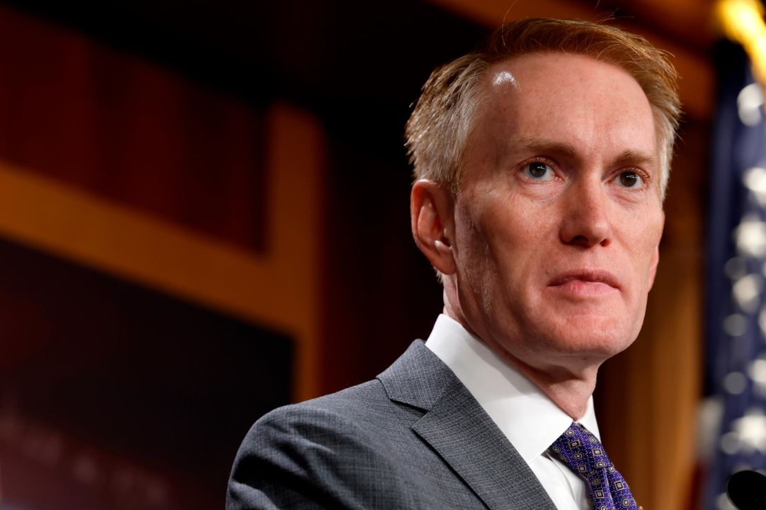 Sen. James Lankford (R-OK) speaks at a press conference on taxes at the U.S. Capitol Building on August 03, 2022 in Washington, DC.