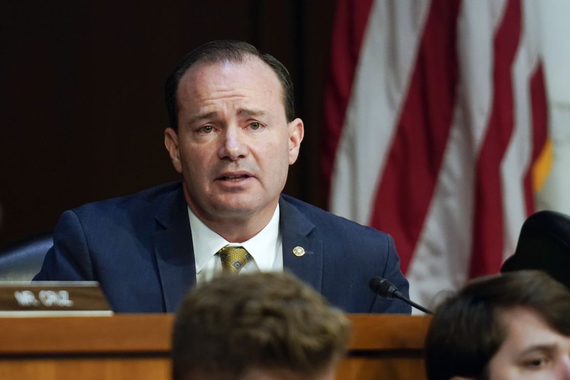 Sen. Mike Lee, R-Utah, makes an opening statement during the confirmation hearing for Supreme Court nominee Ketanji Brown Jackson on Capitol Hill March 21, 2022 in Washington, DC.