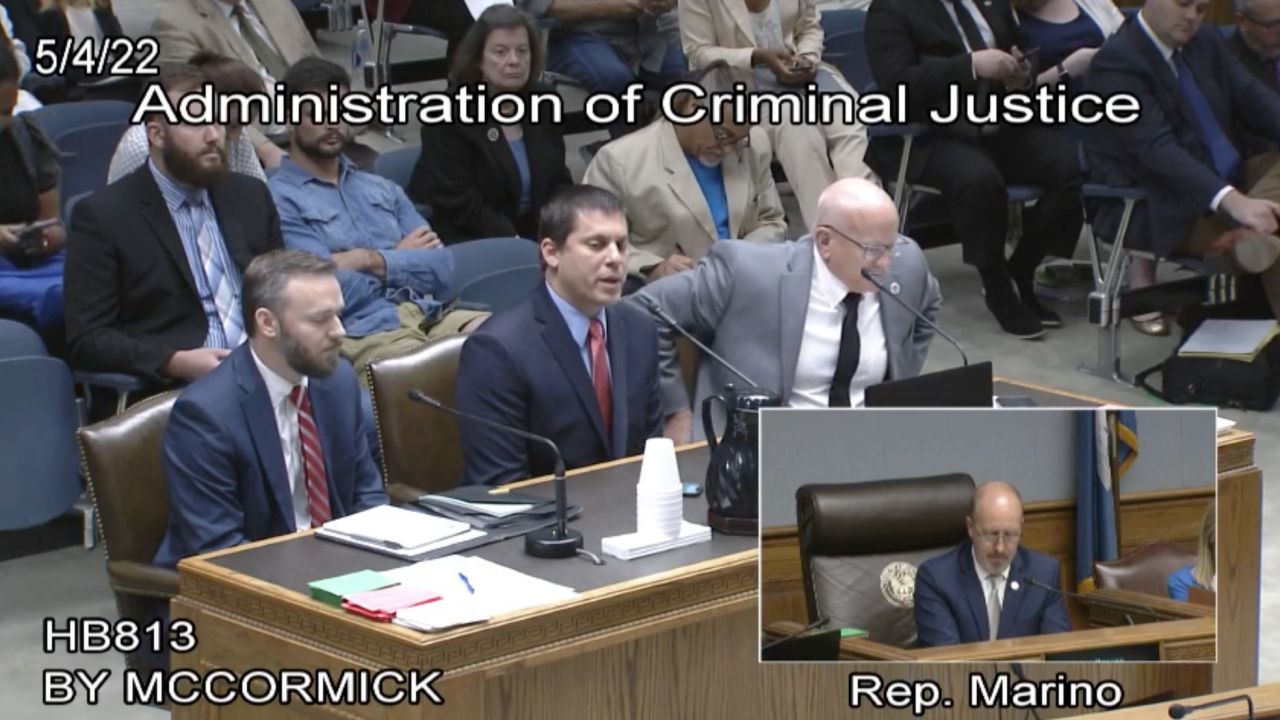 Louisiana State Rep. Danny McCormick, pastor Brian Gunter and attorney Bradley Pierce (right to left) urged state lawmakers to move their bill, HB 813, out of committee earlier this year. 