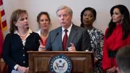 Sen. Lindsey Graham (R-SC) speaks during news conference to announce a new bill on abortion restrictions, on Capitol Hill September 13, 2022 in Washington, DC. 