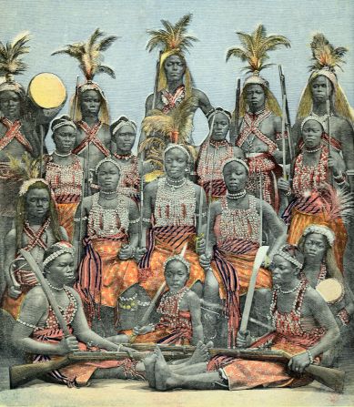 A depiction of the Dahomey Amazons.