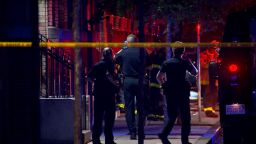 Police are seen during their investigation at Northeastern University. (WCVB). 