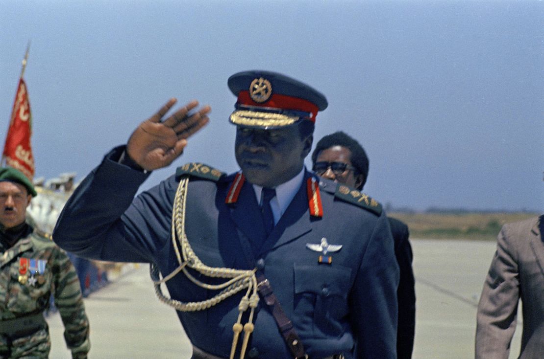 Ugandan military dictator Idi Amin, pictured in June 1972, said he had a dream in which God commanded him to expel the country's Asian population.    