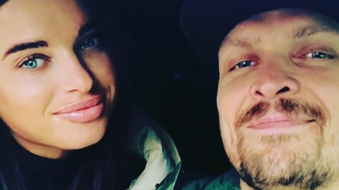 Eines von Usyks Fotos in seiner Instagram-Geschichte war mit seiner Frau Jekaterina.