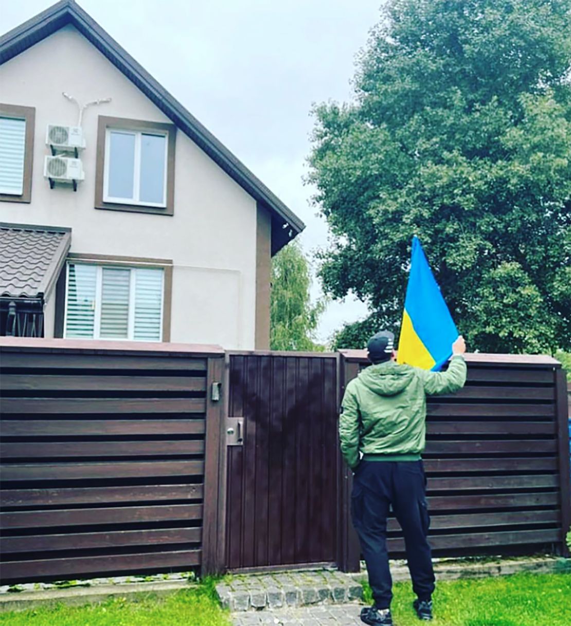 Usyk posted the photos of his house in an Instagram story.