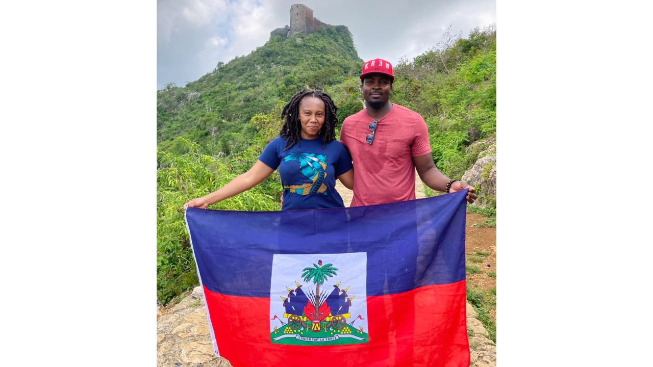 <strong>Traveling together:</strong> Andye and Steven originally planned a wedding celebration in Haiti, where Andye is originally from. Covid put a stop to these plans, but the couple were able to visit Haiti earlier this year.