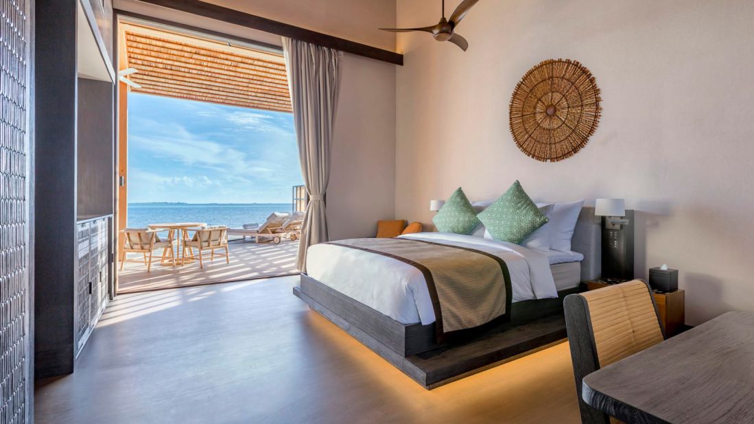 <strong>Sea view:</strong> Architect Yuji Yamazaki, who designed the property, mixed luxury with natural elements.  There are one and two-bedroom options. All guests at this all-inclusive resort have a personal butler who is available 24 hours a day. 