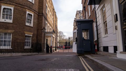External view of the royal residence, Clarence House on February 10, 2022 in London, England.