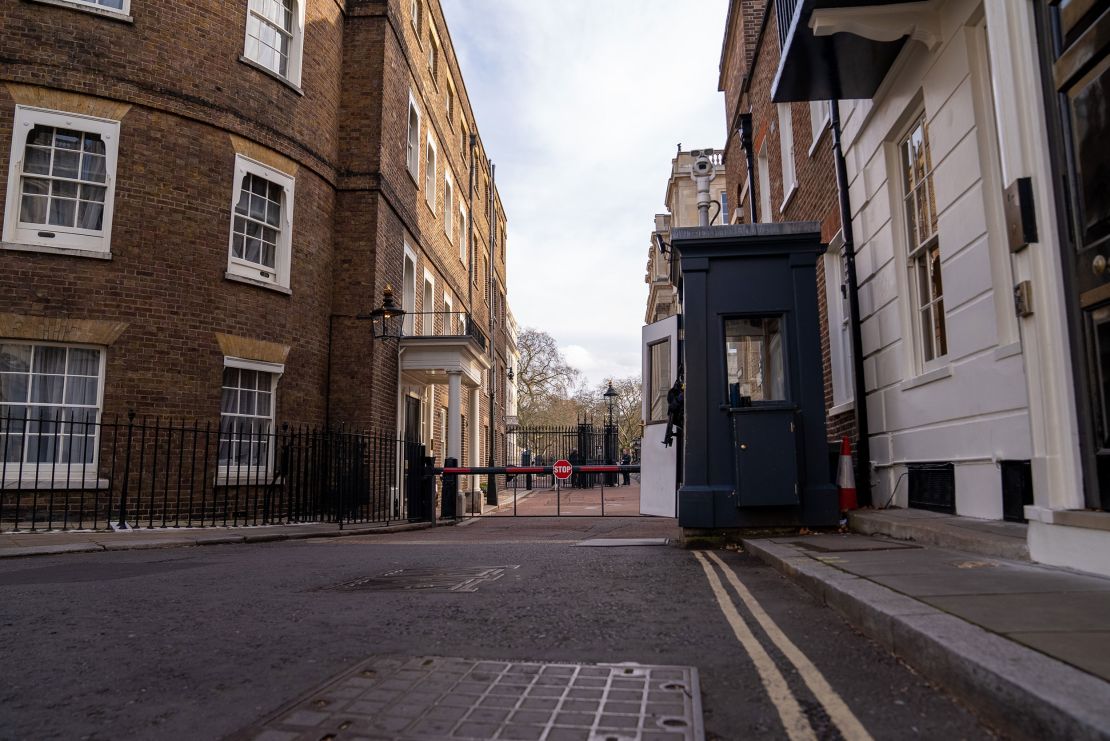 External view of the royal residence, Clarence House on February 10, 2022 in London, England.
