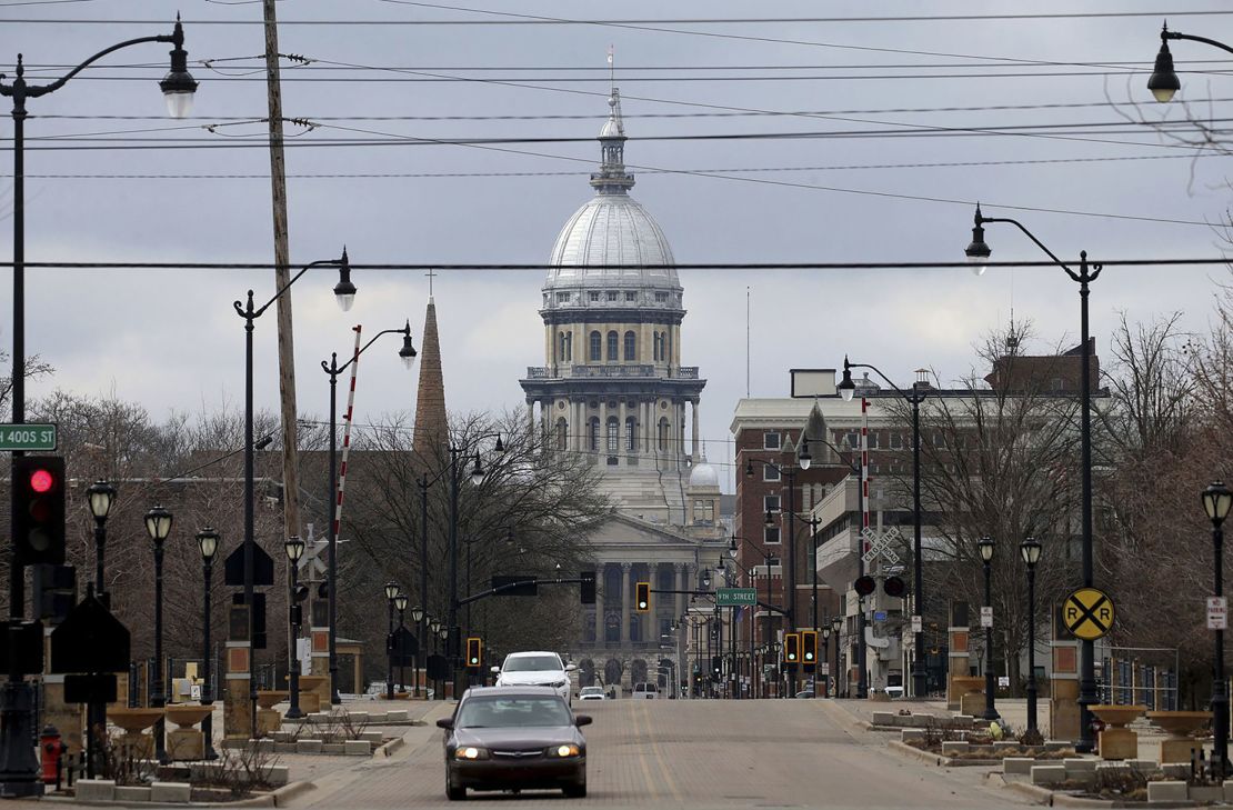 The Illinois State Capitol  in Springfield on March 7, 2022. (Antonio Perez/Chicago Tribune/Tribune News Service via Getty Images)