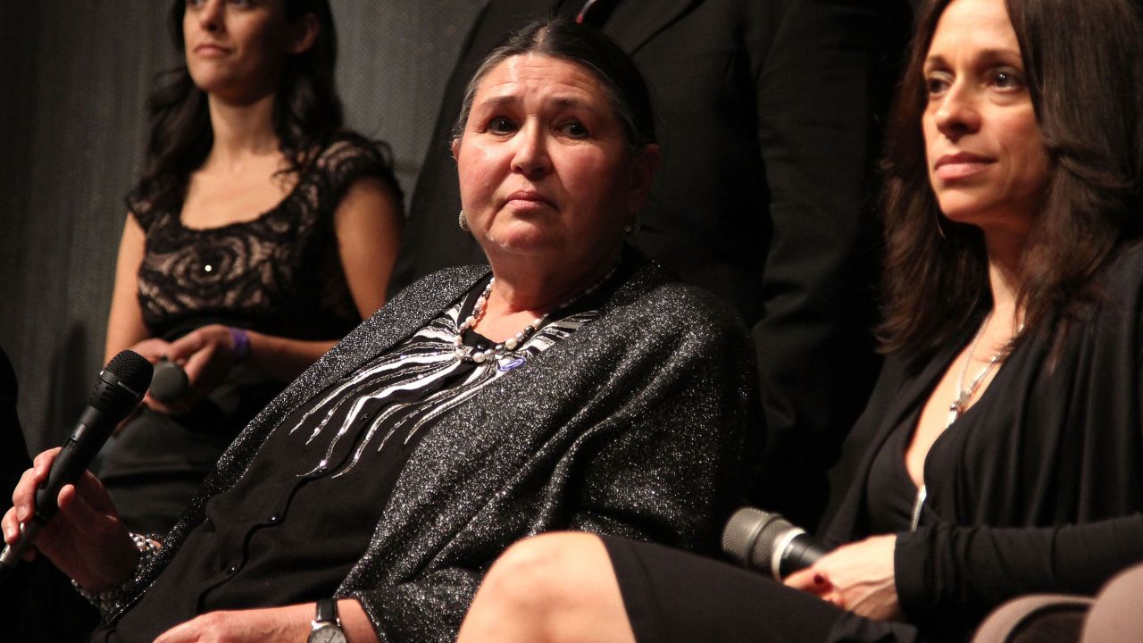 Littlefeather (left), pictured in 2010, said she faced personal and professional blowback as a result of taking a stand.