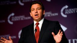 PITTSBURGH, PA - AUGUST 19: Florida Gov. Ron DeSantis speaks at the Unite and Win Rally in support of Pennsylvania Republican gubernatorial candidate Doug Mastriano at the Wyndham Hotel on August 19, 2022 in Pittsburgh, Pennsylvania. During his visit to the state, DeSantis urged Republican voters to stand behind Doug Mastriano. (Photo by Jeff Swensen/Getty Images)