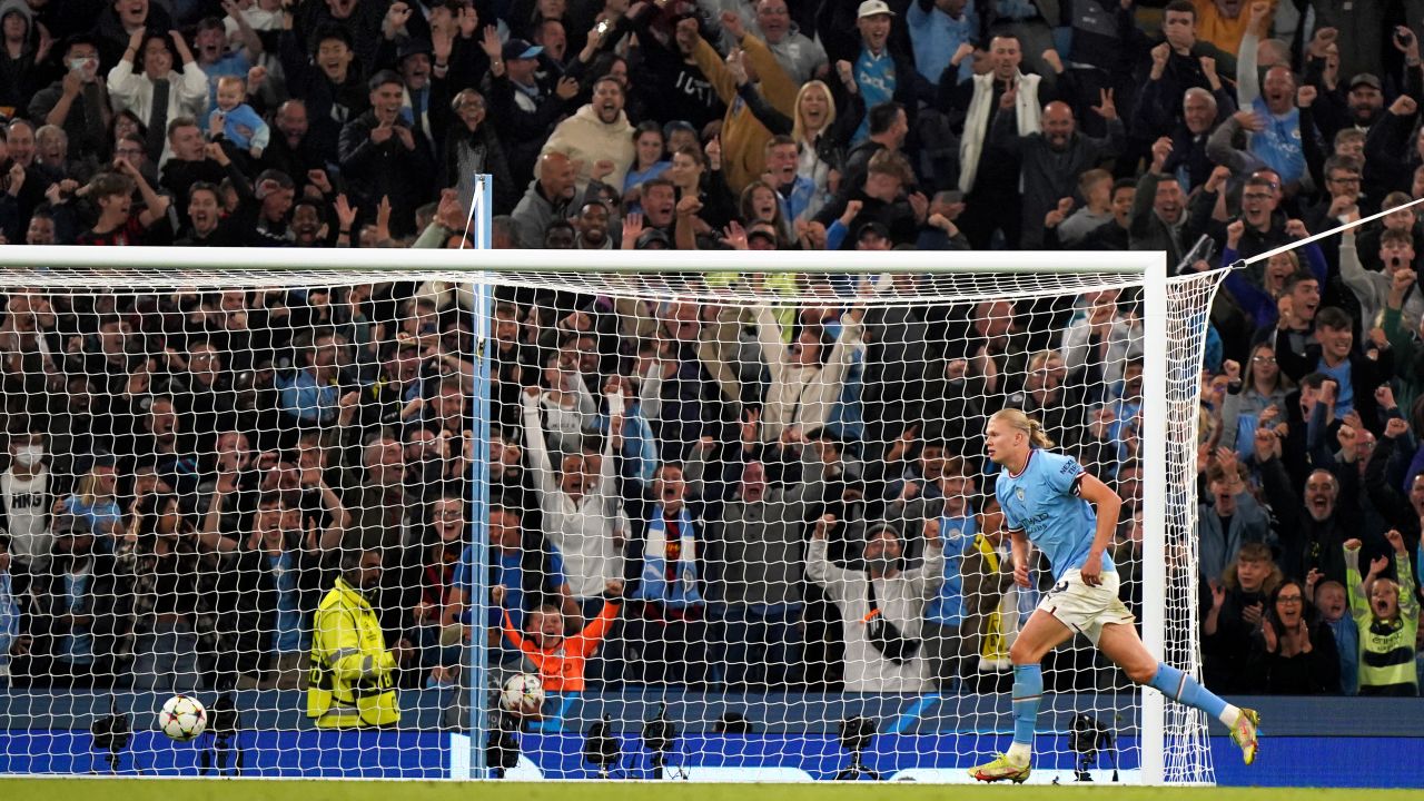 Haaland now has three goals in two matches in this season's Champions League.