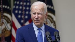 President Joe Biden, with Secretary of Labor Marty Walsh, left, speaks about a tentative railway labor agreement in the Rose Garden of the White House, Thursday, Sept. 15, 2022, in Washington. (AP Photo/Susan Walsh)