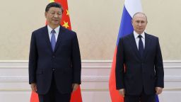 иҹҸԺըչ Xi Jinping иҹҸԺ Vladimir Putin лиҹҸԺͧ Ukhnaa Khurelsukh ҾҧûЪ͡ͺûЪشʹ Shanghai Cooperation Organization (SCO) ͧ Samarkand ثມʶҹ 15 ѹ¹ 2565 Sputnik / Alexander Demyanchuk / Pool ҹ REUTERS óҸԡʹ - ҾѴºؤŷ