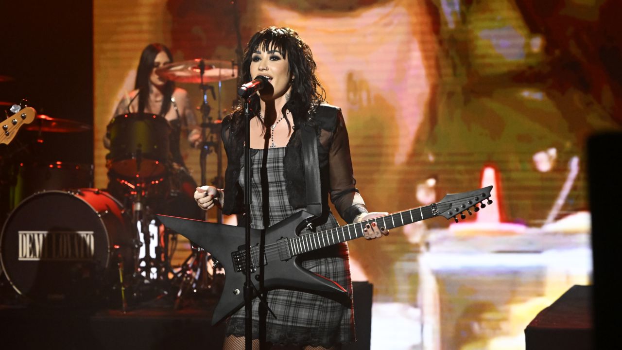 Demi Lovato performing in 2022.