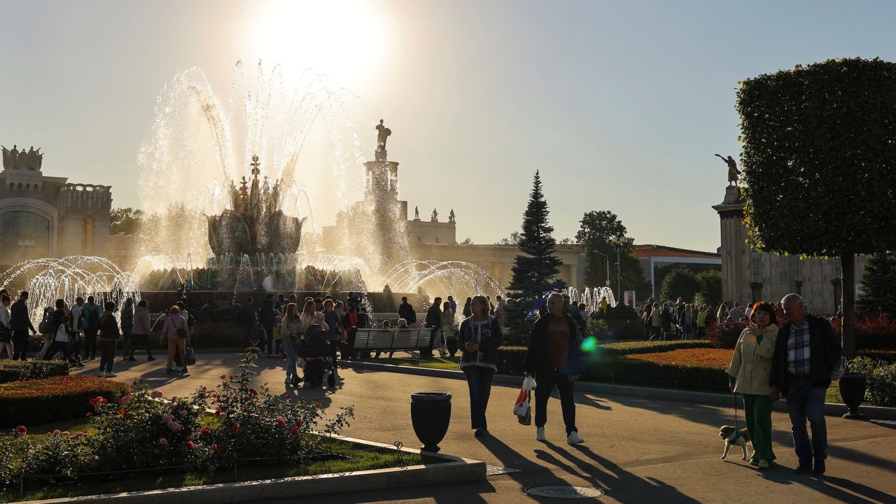People enjoy a sunny day in Moscow, Russia September 10, 2022.