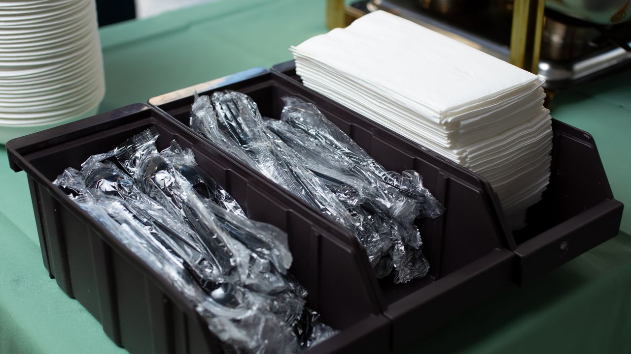 Saying "no" to plastic cutlery is one way to limit your use of single-use plastic.