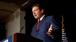 Florida Governor Ron DeSantis speaks after the primary election for the midterms during the "Keep Florida Free Tour" at Pepin's Hospitality Centre in Tampa, Florida, U.S., August 24, 2022.  