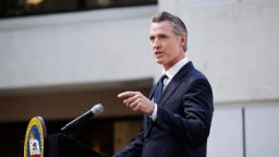 California Governor Gavin Newsom speaks before signing legislation establishing the Community Assistance, Recovery and Empowerment Act, in San Jose, Calif., Wednesday, Sept. 14, 2022.  (Dai Sugano/Bay Area News Group via AP)