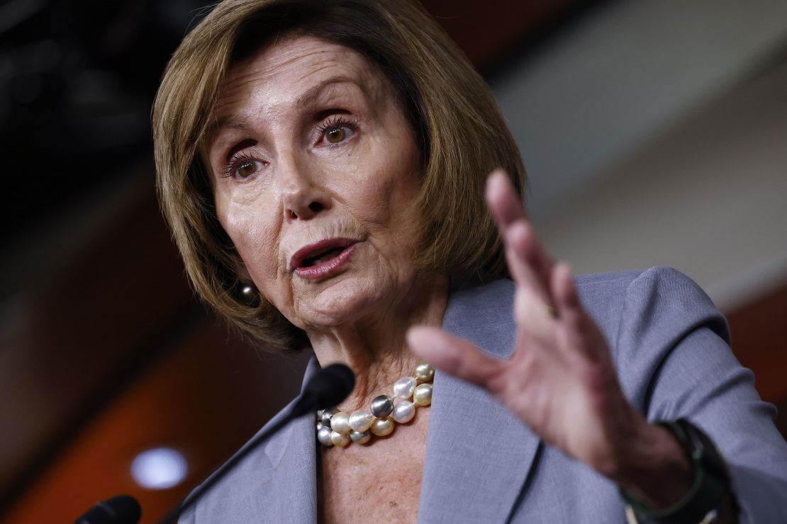 House Speaker Nancy Pelosi, a Democrat from California, speaks in September during a news conference at the US Capitol in Washington.