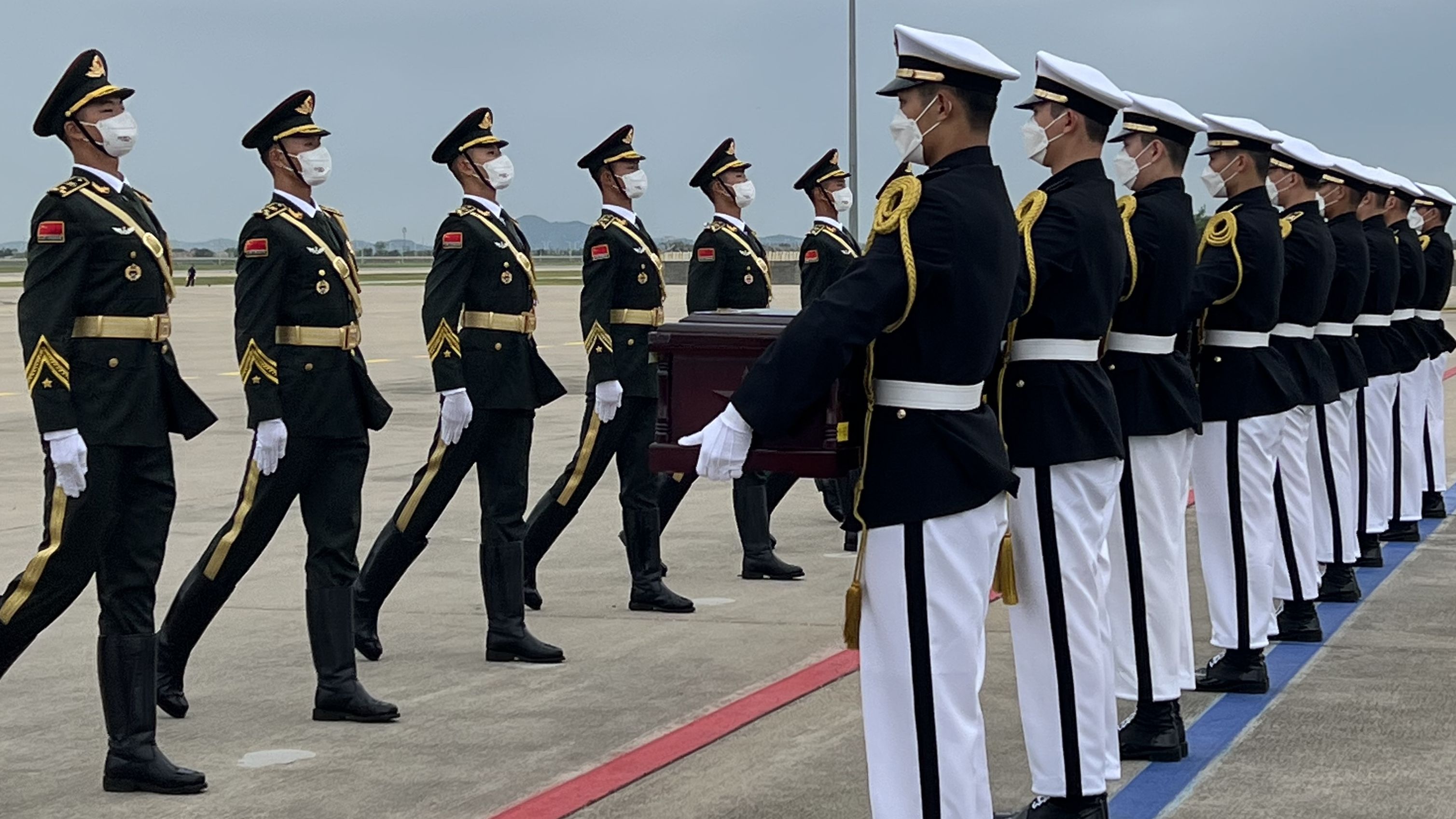 South Korea handed over 88 remains of Chinese soldiers to China on Friday Sept. 16, 2022. (Gawon Bae/CNN)