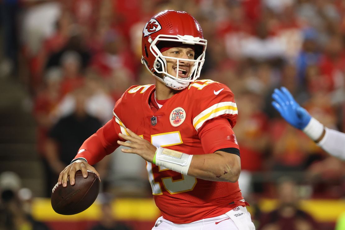 Mahomes finished with 235 passing yards and two TDs on 24/35 attempts.