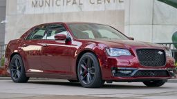 The new Chrysler 300C sits in Spirit of Detroit Plaza after being unveiled at a press event ahead of the North American International Auto Show in Detroit, Michigan on September 13, 2022. (Photo by Geoff Robins / AFP) (Photo by GEOFF ROBINS/AFP via Getty Images)