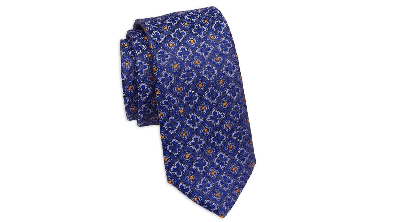 Saks Fifth Avenue Collection Printed Silk Tie